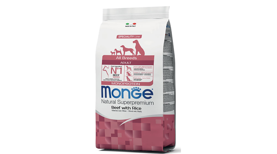 Monge Dog MONOPROTEIN Speciality line All Breeds Adult marha-rizs 2,5kg, 12kg, 15kg