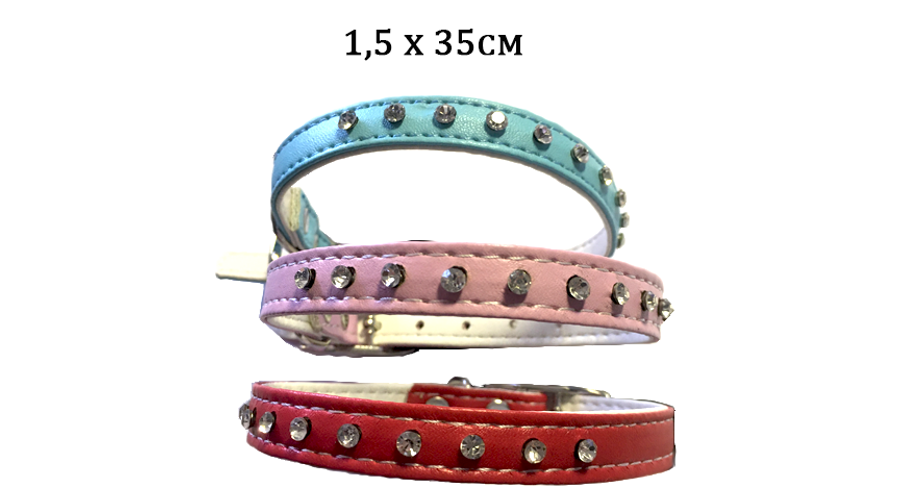 422,56 Pet Expert Prémium strasszos nyakörv 1,5x35cm