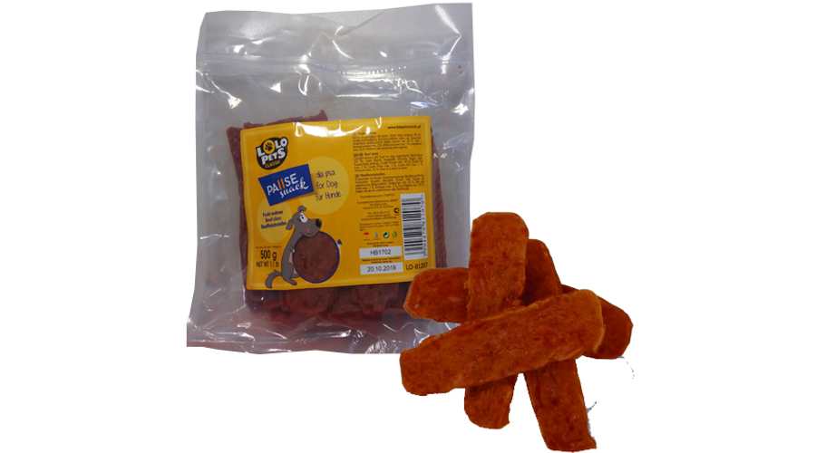 HM8107 Kutya és macska jutalomfalat-Marhahús filé - puha 500g 