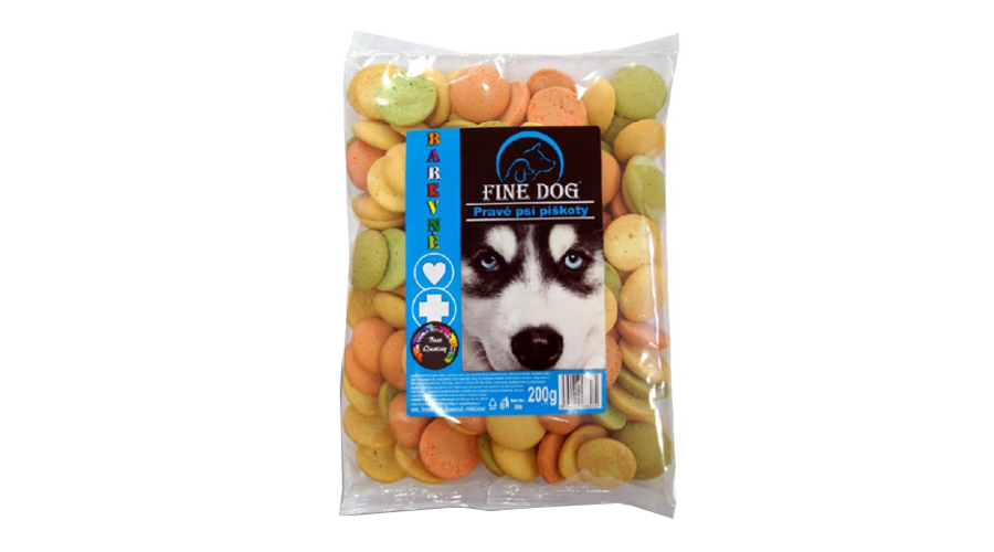 RD006 Kutya és macska jutalomfalat-Fine Dog Kutya és macska piskóta-színes 200g