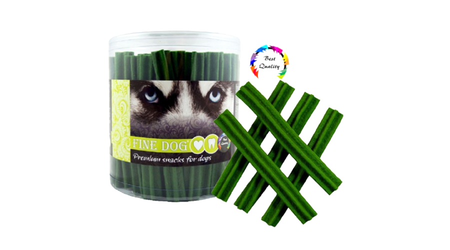 RD16214 Kutya jutalomfalat - Fine Dog Jerky kereszt - mentol 13cm/50db